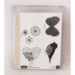 4 Vintage Rubber Stamps Punch Potpourri Stampin Up